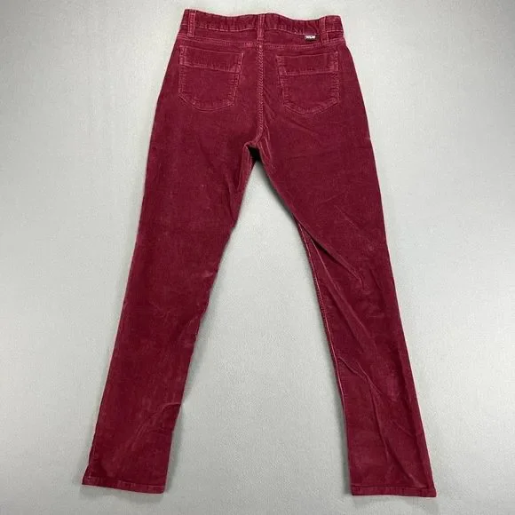 Patagonia Corduroy Pants Womens 28 x32 Burgundy Organic Cotton New No Tags - Picture 2 of 9